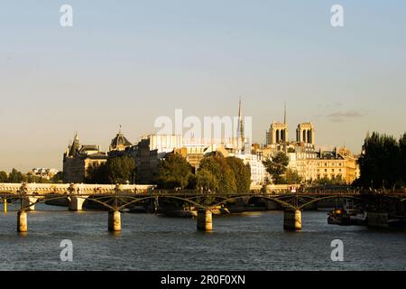 Ile de la Cite' & Pont Neuf, Paris, Frankreich, Paris, Ile de la Cite`und Pont Neuf und Pont des Arts Stockfoto